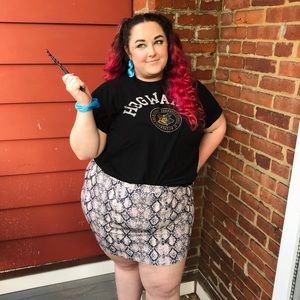 Snakeskin Mini Skirt